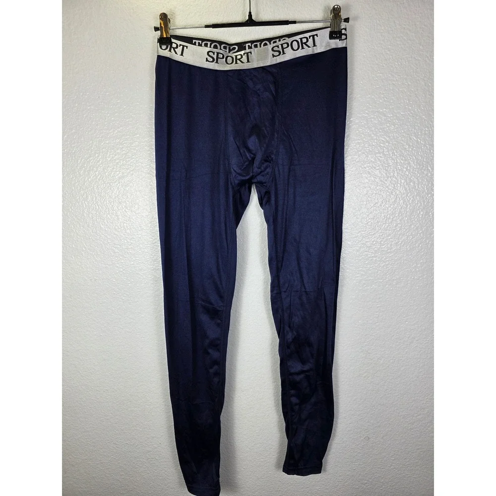 Mens Sport Compression Leggings Base Layer Tights Navy Gray 5 Pack Size Medium